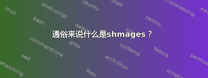 通俗来说什么是shmages？