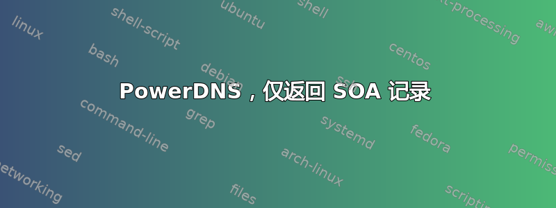 PowerDNS，仅返回 SOA 记录