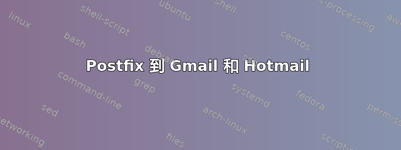 Postfix 到 Gmail 和 Hotmail