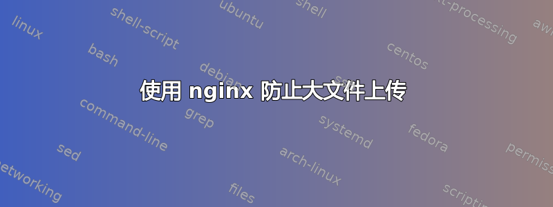 使用 nginx 防止大文件上传