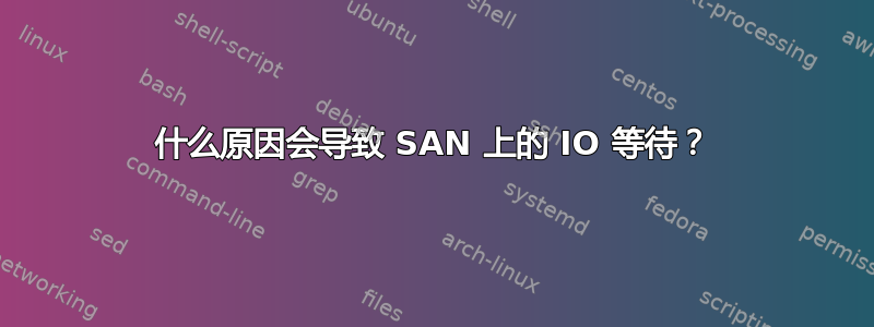 什么原因会导致 SAN 上的 IO 等待？