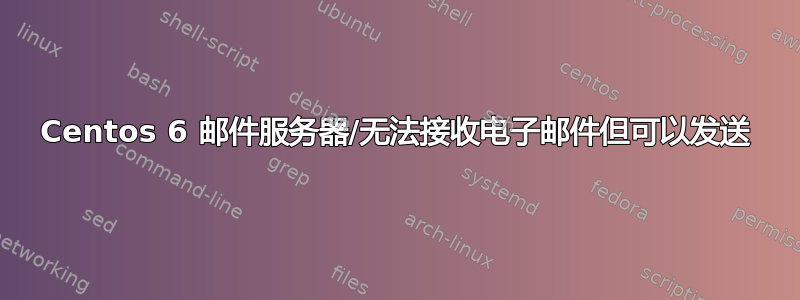 Centos 6 邮件服务器/无法接收电子邮件但可以发送