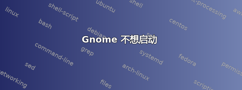 Gnome 不想启动