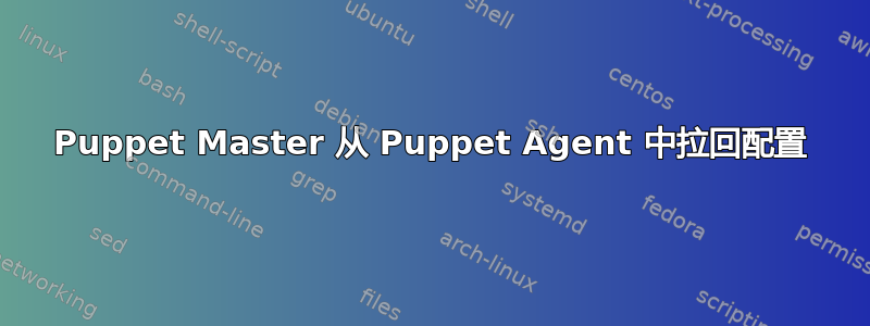 Puppet Master 从 Puppet Agent 中拉回配置