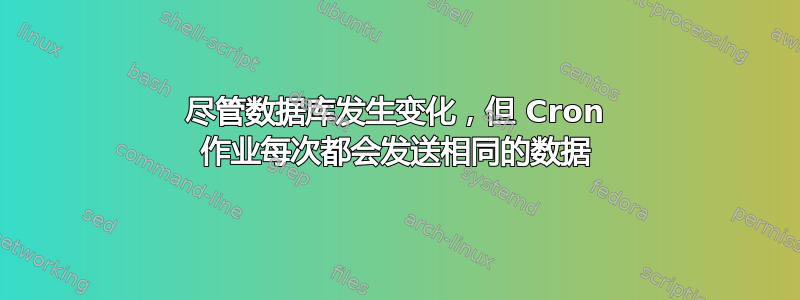 尽管数据库发生变化，但 Cron 作业每次都会发送相同的数据