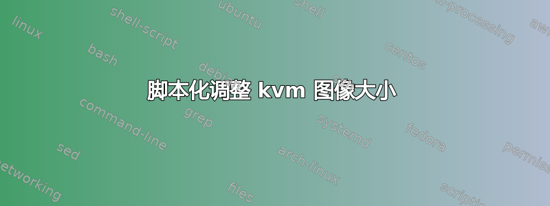 脚本化调整 kvm 图像大小