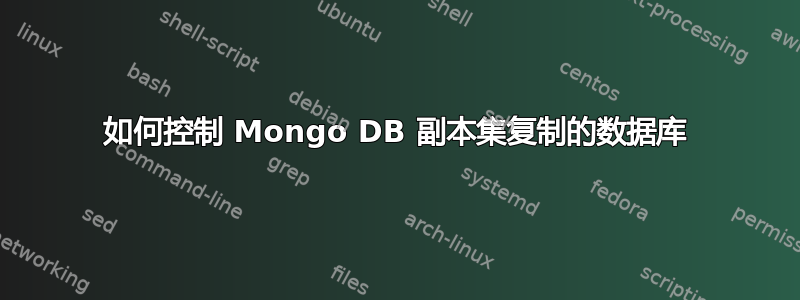 如何控制 Mongo DB 副本集复制的数据库