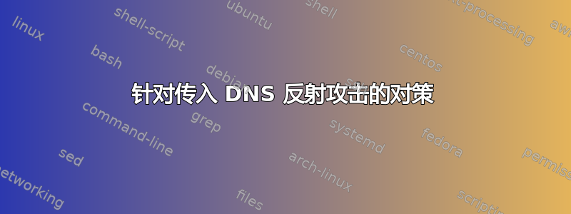 针对传入 DNS 反射攻击的对策