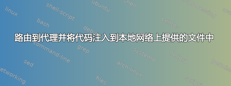 路由到代理并将代码注入到本地网络上提供的文件中