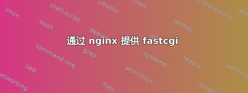 通过 nginx 提供 fastcgi