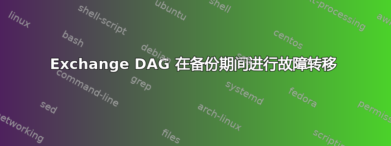 Exchange DAG 在备份期间进行故障转移