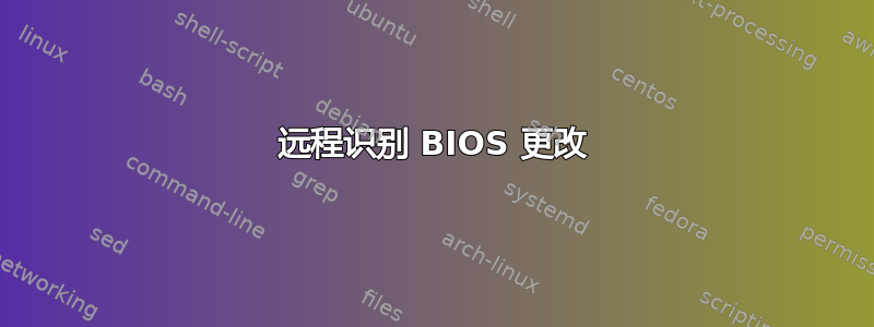 远程识别 BIOS 更改