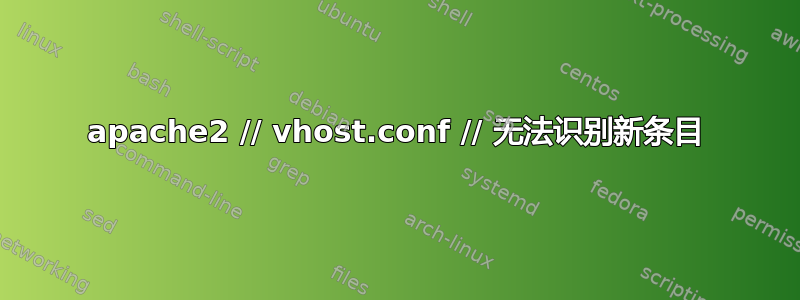 apache2 // vhost.conf // 无法识别新条目