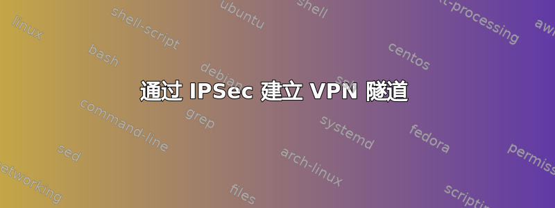 通过 IPSec 建立 VPN 隧道