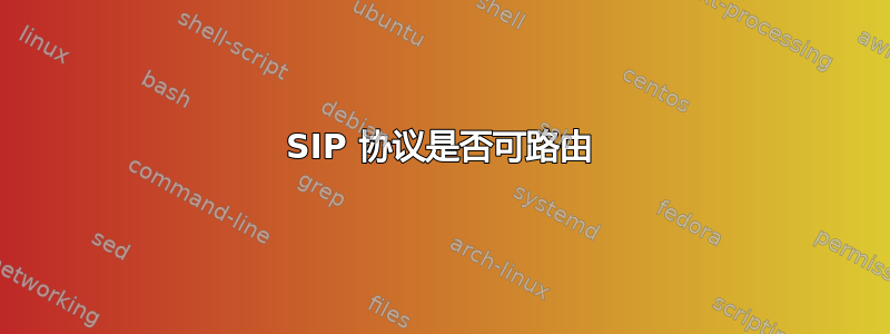 SIP 协议是否可路由