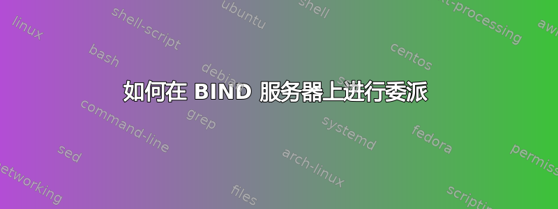 如何在 BIND 服务器上进行委派