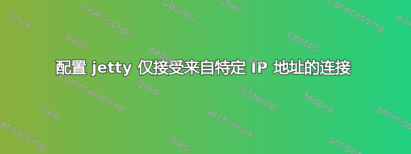 配置 jetty 仅接受来自特定 IP 地址的连接