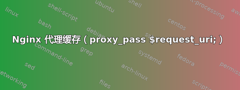 Nginx 代理缓存（proxy_pass $request_uri;）