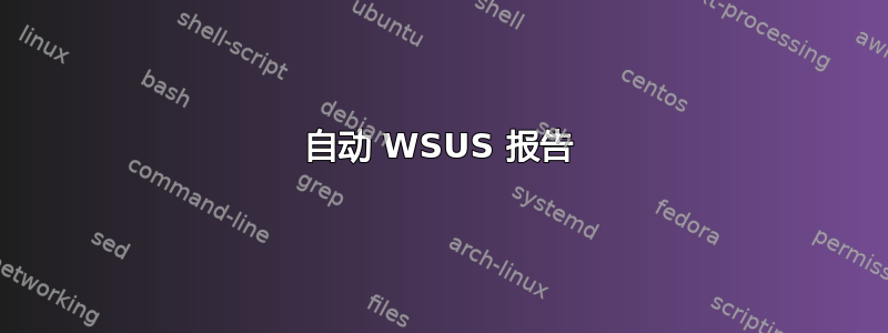 自动 WSUS 报告