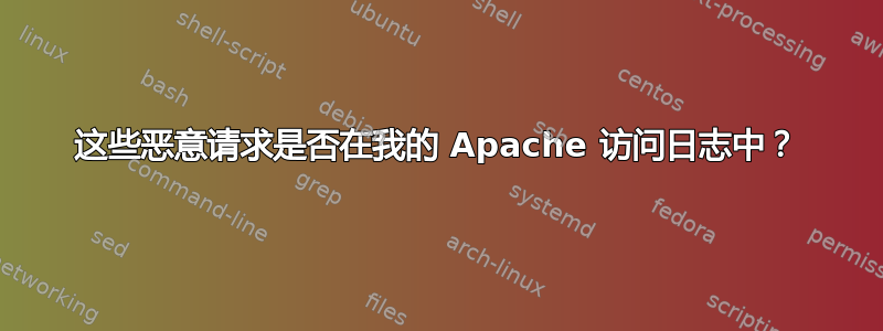 这些恶意请求是否在我的 Apache 访问日志中？