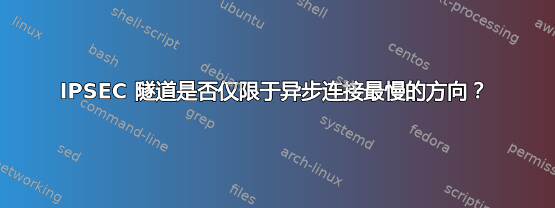 IPSEC 隧道是否仅限于异步连接最慢的方向？