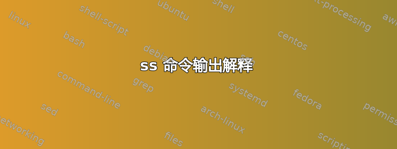 ss 命令输出解释