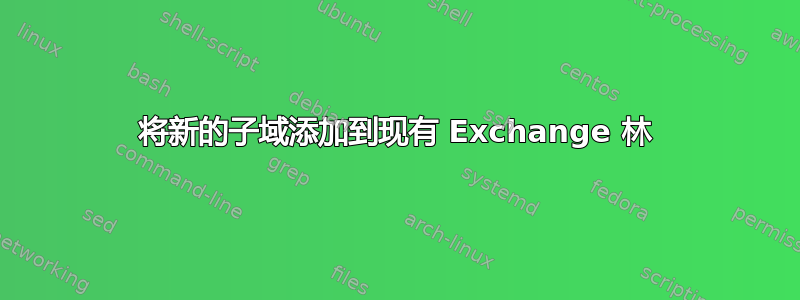 将新的子域添加到现有 Exchange 林