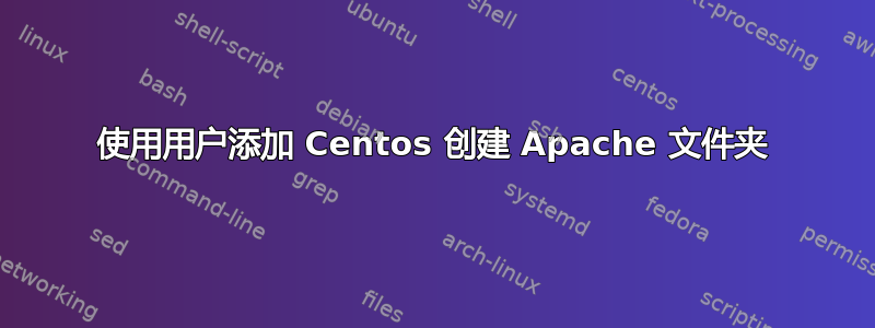 使用用户添加 Centos 创建 Apache 文件夹