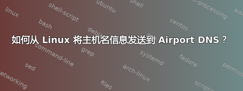 如何从 Linux 将主机名信息发送到 Airport DNS？