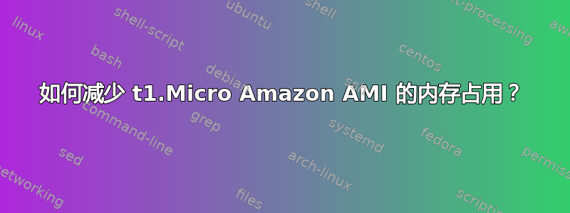 如何减少 t1.Micro Amazon AMI 的内存占用？