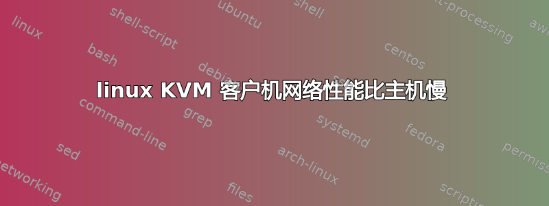 linux KVM 客户机网络性能比主机慢