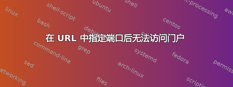 在 URL 中指定端口后无法访问门户