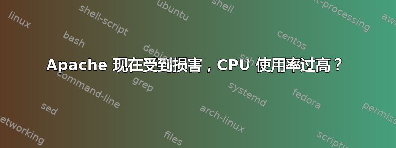 Apache 现在受到损害，CPU 使用率过高？