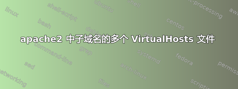 apache2 中子域名的多个 VirtualHosts 文件