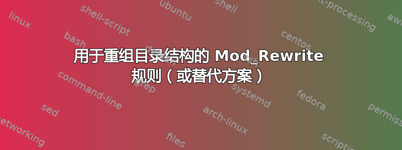 用于重组目录结构的 Mod_Rewrite 规则（或替代方案）