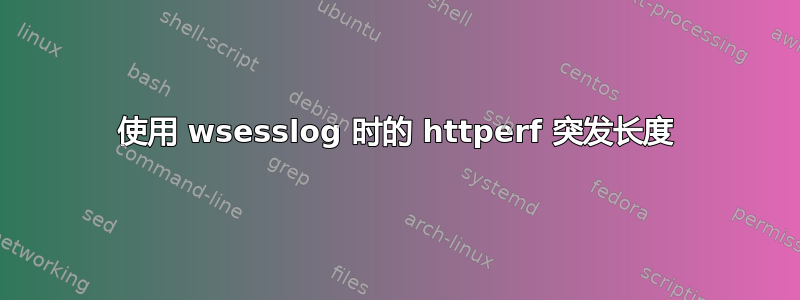 使用 wsesslog 时的 httperf 突发长度