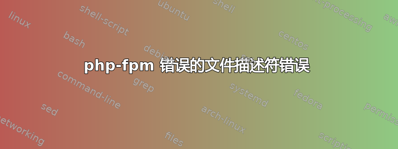 php-fpm 错误的文件描述符错误