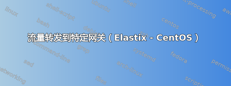 流量转发到特定网关（Elastix - CentOS）