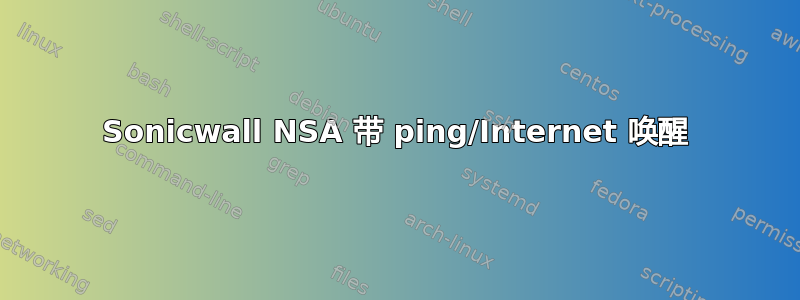 Sonicwall NSA 带 ping/Internet 唤醒