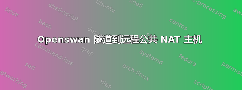 Openswan 隧道到远程公共 NAT 主机