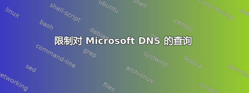 限制对 Microsoft DNS 的查询