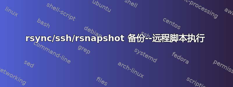 rsync/ssh/rsnapshot 备份--远程脚本执行