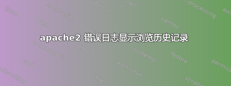 apache2 错误日志显示浏览历史记录