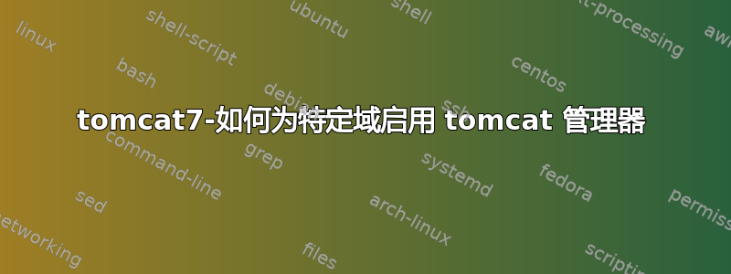 tomcat7-如何为特定域启用 tomcat 管理器