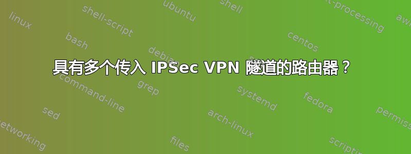 具有多个传入 IPSec VPN 隧道的路由器？