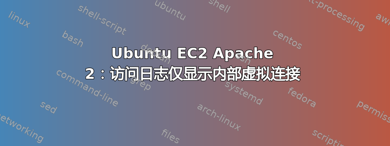 Ubuntu EC2 Apache 2：访问日志仅显示内部虚拟连接