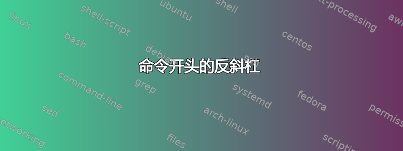 命令开头的反斜杠