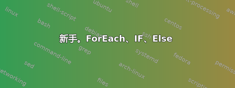 新手。ForEach、IF、Else