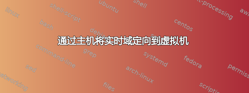 通过主机将实时域定向到虚拟机