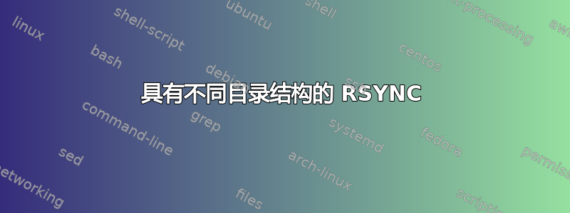 具有不同目录结构的 RSYNC